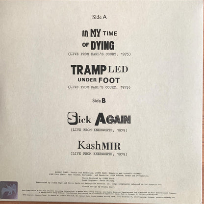 Led Zeppelin : Live EP (12", EP, RM)
