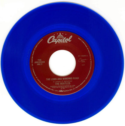 The Beatles : The Long And Winding Road (7", Single, Jukebox, RE, Blu)