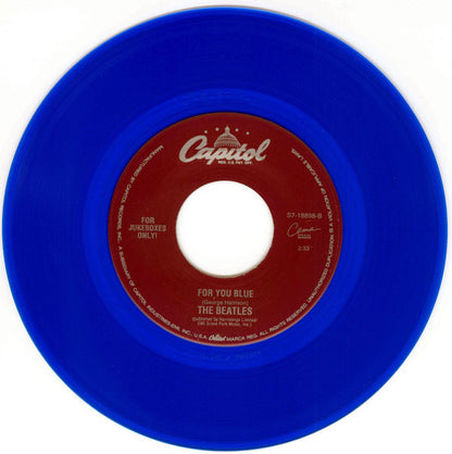 The Beatles : The Long And Winding Road (7", Single, Jukebox, RE, Blu)