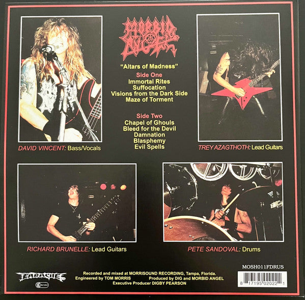 Morbid Angel : Altars Of Madness (LP, Album, RE, RM, Gat)