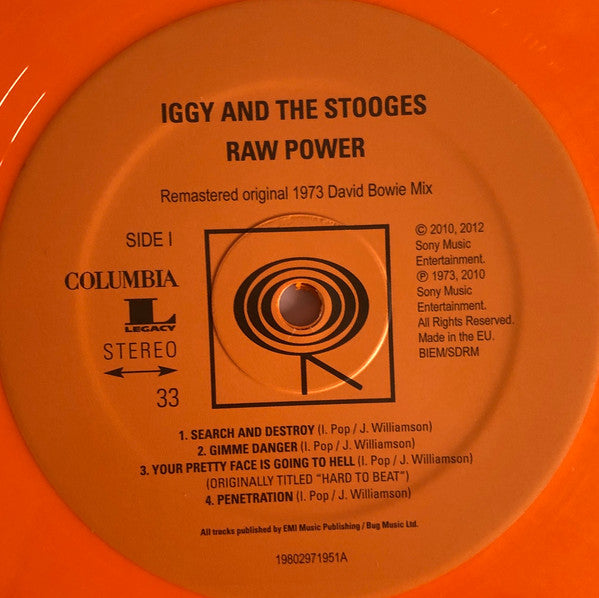 Iggy And The Stooges* : Raw Power (LP, Album, Ltd, RE, RM, RP, Ora)