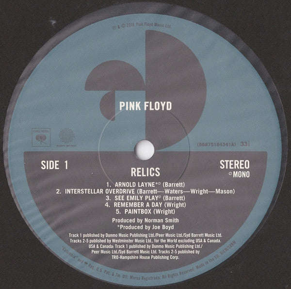 Pink Floyd : Relics (LP, Comp, Mono, RE, RM, 180)