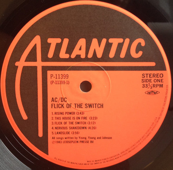 AC/DC : Flick Of The Switch = 征服者 (LP, Album)