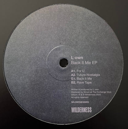 L own : Back II Me EP (12", EP, Ltd, 180)