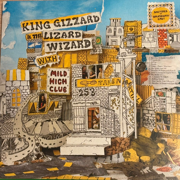King Gizzard And The Lizard Wizard With Mild High Club : Sketches Of Brunswick East (LP, Album, Bioplastic, M/Print, RE, Bla)