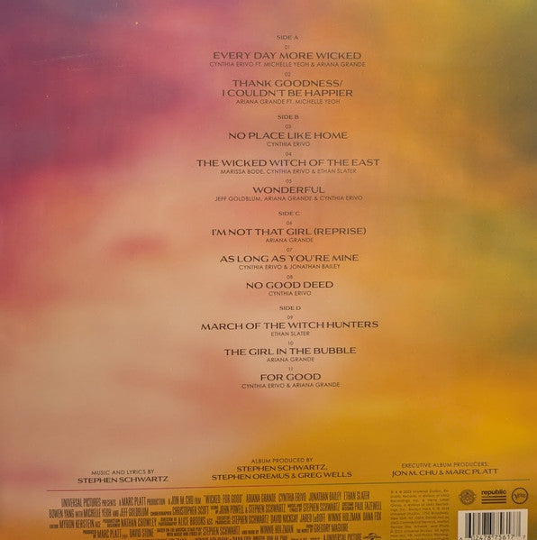 Stephen Schwartz : Wicked: For Good (The Soundtrack) (2xLP, Album)