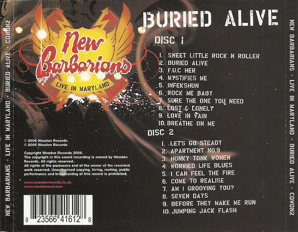 The New Barbarians : Live In Maryland: Buried Alive (2xCD, Album)