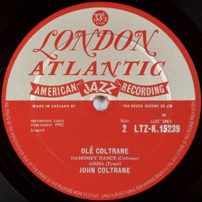 John Coltrane : Olé Coltrane (LP, Album, Mono)