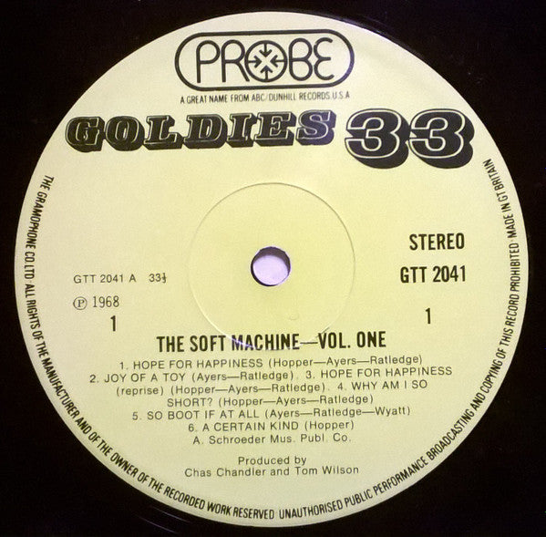 The Soft Machine* : Volumes 1 & 2 (2xLP, Comp, RP, Gat)