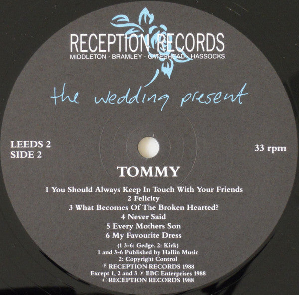 The Wedding Present : Tommy (LP, Comp, MPO)