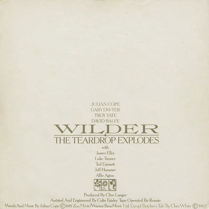 The Teardrop Explodes : Wilder (LP, Album)