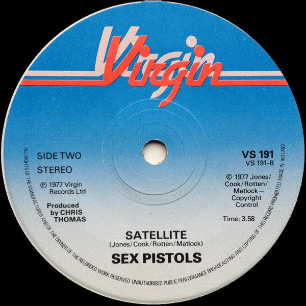 Sex Pistols : Holidays In The Sun (7", Single, CBS)