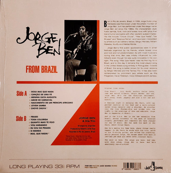 Jorge Ben : From Brazil (LP)