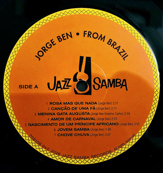 Jorge Ben : From Brazil (LP)