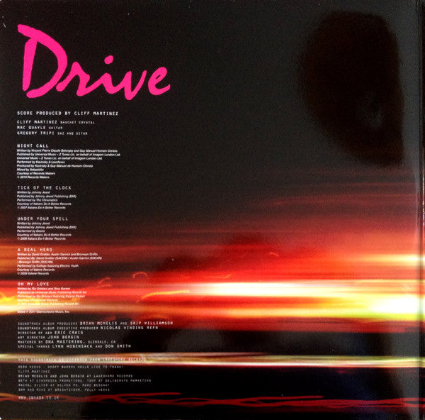 Cliff Martinez : Drive (Original Motion Picture Soundtrack) (2xLP, Album, Pin)