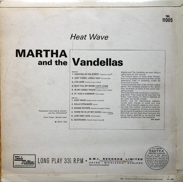 Martha Reeves & The Vandellas : Heat Wave (LP, Album, Mono)