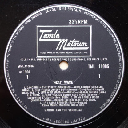 Martha Reeves & The Vandellas : Heat Wave (LP, Album, Mono)