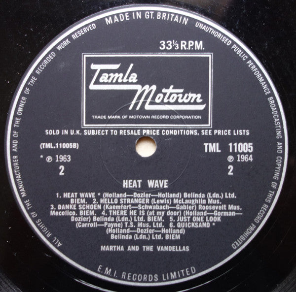 Martha Reeves & The Vandellas : Heat Wave (LP, Album, Mono)