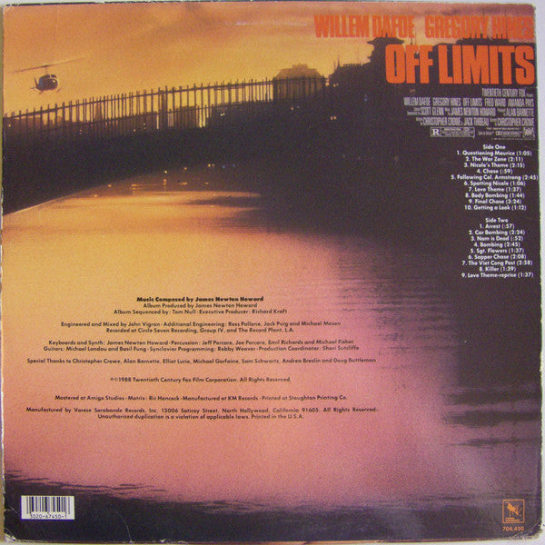 James Newton Howard : Off Limits (Original Motion Picture Soundtrack) (LP, Album)