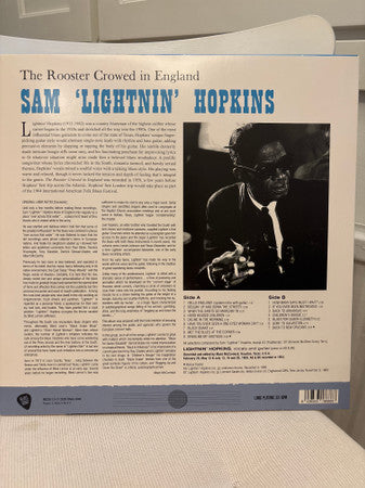 Lightnin' Hopkins : The Rooster Crowed in England (LP, Album, RE)