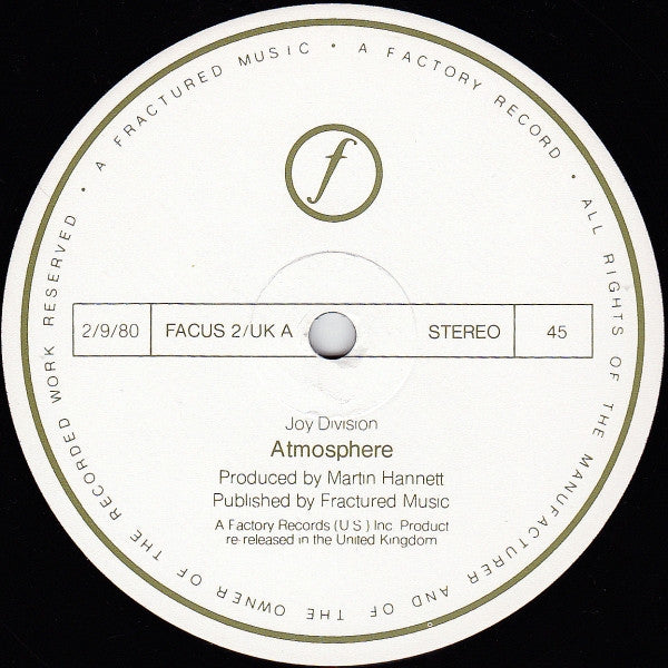 Joy Division : Atmosphere (12", Single, RP, Lin)