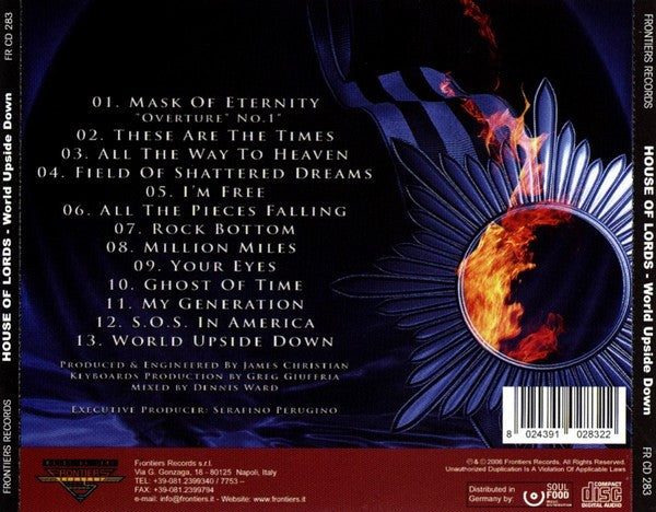 House Of Lords (2) : World Upside Down (CD, Album)