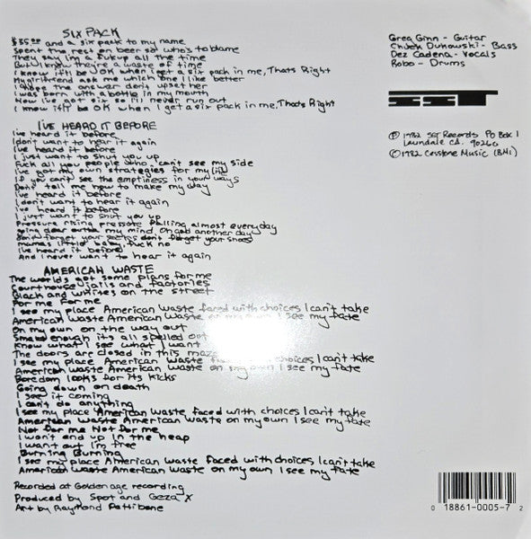 Black Flag : Six Pack (7", Single, RE, RP, sma)