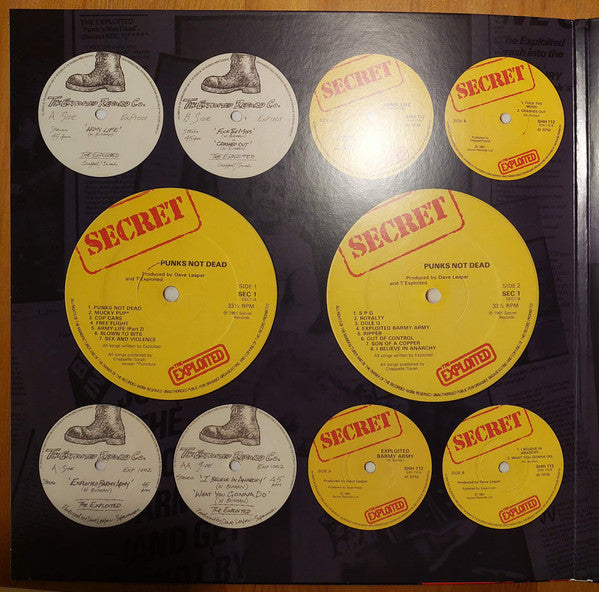The Exploited : Punks Not Dead (LP, Album, RE, Red)