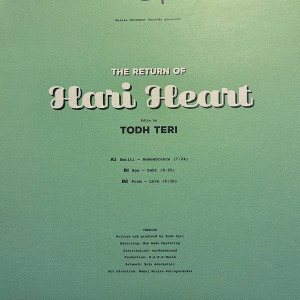 Todh Teri : The Return Of Hari Heart (12")