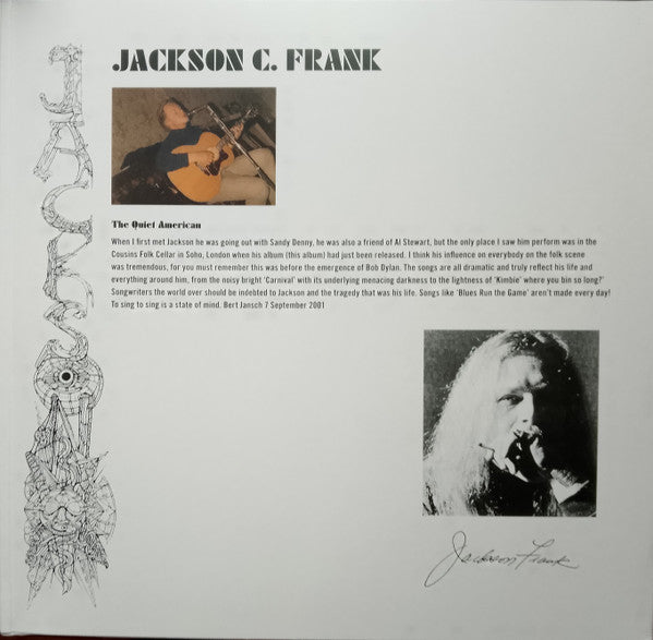 Jackson C. Frank : Jackson C. Frank (RSD, Comp + LP, Album, Mono, RE + LP, Mono)