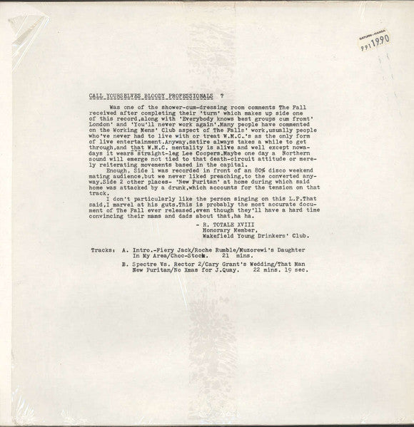 The Fall : Totale's Turns (It's Now Or Never) (LP, Album, RE, Mat)