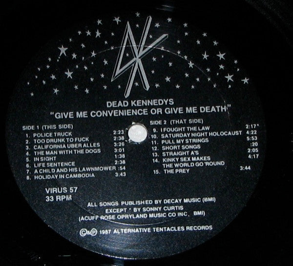 Dead Kennedys : Give Me Convenience Or Give Me Death (LP, Comp + Flexi, 7")