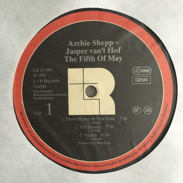 Archie Shepp · Jasper Van't Hof : The Fifth Of May (LP, Album)