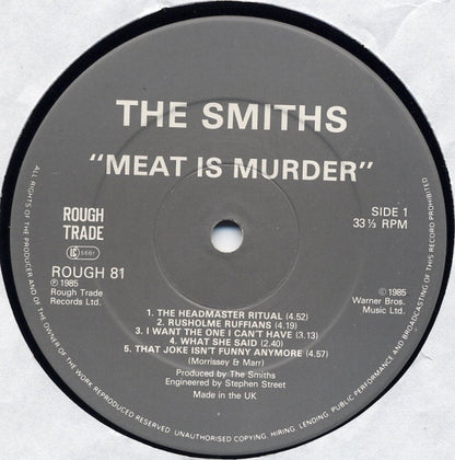The Smiths : Meat Is Murder (LP, Album, CBS)
