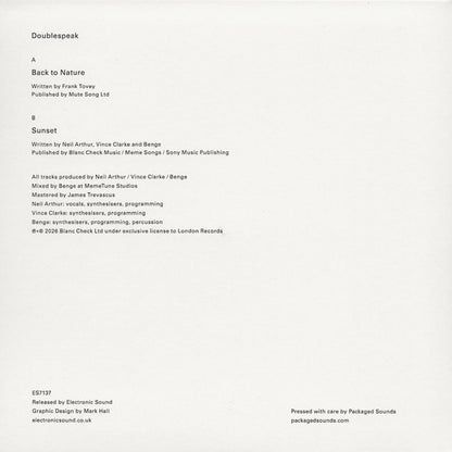 Doublespeak (3) : Back To Nature (7", Single, Ltd, Tra)