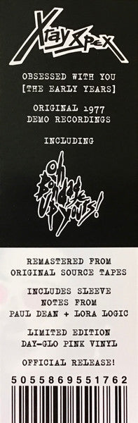 Xray Spex* : Obsessed With You (The Early Years) (LP, Comp, Ltd, RE, RM, Pin)
