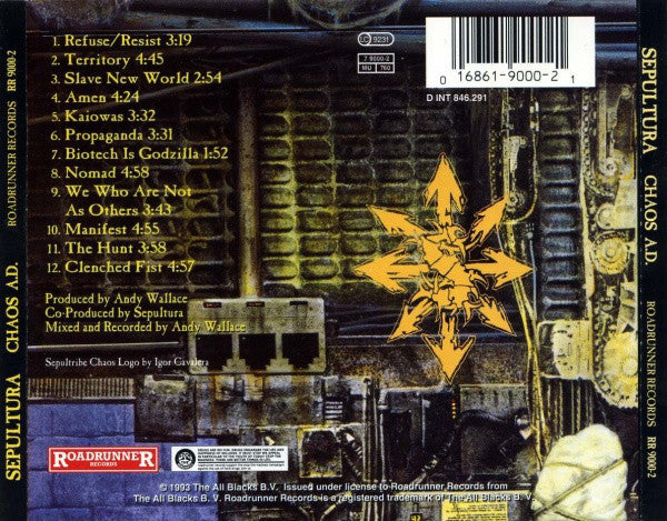 Sepultura : Chaos A.D. (CD, Album, RP)