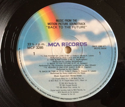 Various : Back To The Future - Music From The Motion Picture Soundtrack (LP, Album)