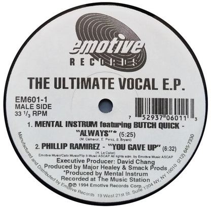 Various : The Ultimate Vocal E.P. (12", EP)