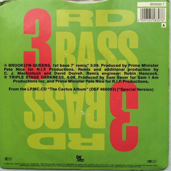 3rd Bass : Brooklyn-Queens (7", Single)