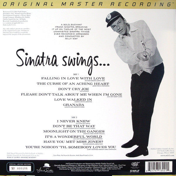 Frank Sinatra : Swing Along With Me - Sinatra Swings... (LP, Album, Ltd, Num, RE, RM, S/Edition, 180)
