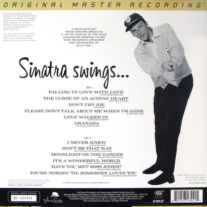 Frank Sinatra : Swing Along With Me - Sinatra Swings... (LP, Album, Ltd, Num, RE, RM, S/Edition, 180)