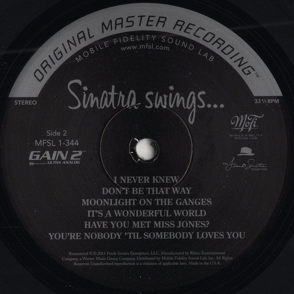 Frank Sinatra : Swing Along With Me - Sinatra Swings... (LP, Album, Ltd, Num, RE, RM, S/Edition, 180)