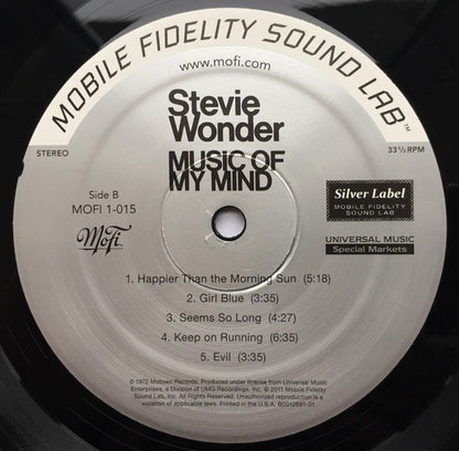 Stevie Wonder : Music Of My Mind (LP, Album, Ltd, Num, RE, RM)