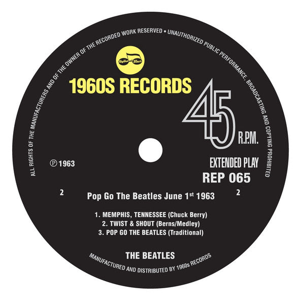 The Beatles : Pop Go The Beatles June 1st 1963 (7", EP, Mono, Unofficial)
