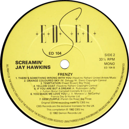 Screamin' Jay Hawkins : Frenzy (LP, Comp, Mono)