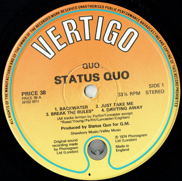 Status Quo : Quo (LP, Album, RE)