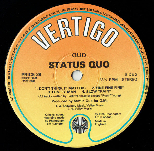 Status Quo : Quo (LP, Album, RE)