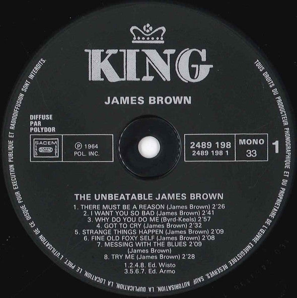 James Brown And The Famous Flames* : The Unbeatable James Brown (LP, Album, Mono, RE)