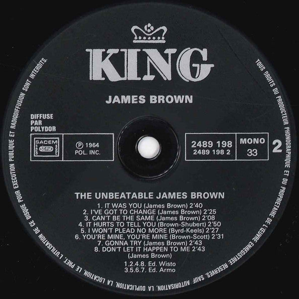 James Brown And The Famous Flames* : The Unbeatable James Brown (LP, Album, Mono, RE)